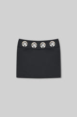Noire Mini Skirt With Belt Detail